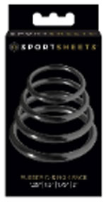 Sportsheets Rubber O-Rings 4 Pack – Versatile Strap-On Harness Accessories > Cock Ring > Sets