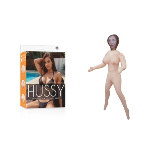 Hussy Inflatable American Love Doll 2 with Large Breasts and Two Tempting Love Holes, 153 cm, Flesh Color Dolls - Inflatable