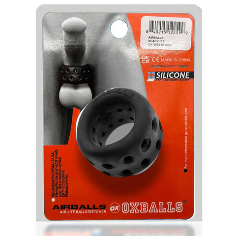 Oxballs Airballs AirLite – Lightweight Ball Stretcher Black > Sex Toys For Men > Ball Stretchers