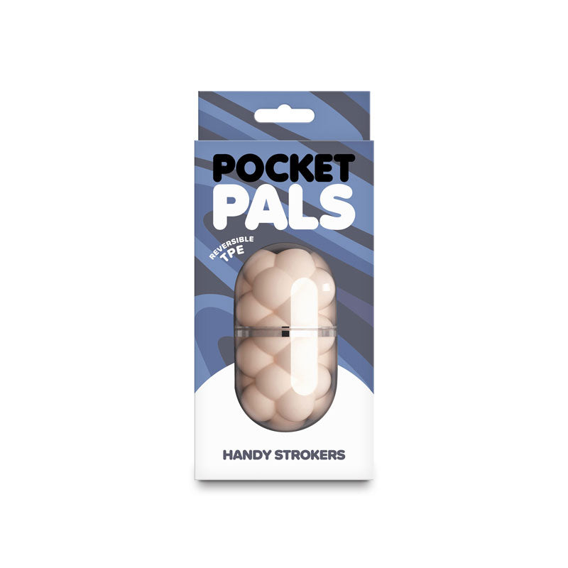 Pocket Pals Bubbles Mini Stroker – Travel-Friendly Reversible TPE Stroker White > Sex Toys For Men > Masturbators Cup
