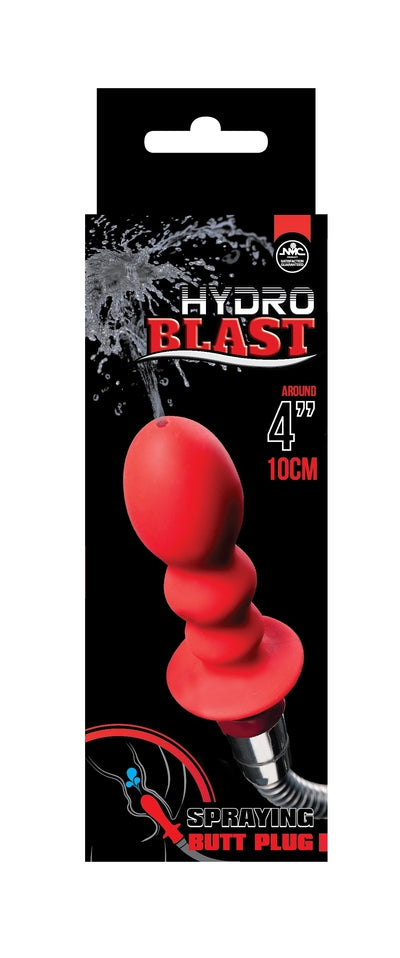 Hydro Blast 4 Inch Red Silicone Douche Anal Plug Douches
