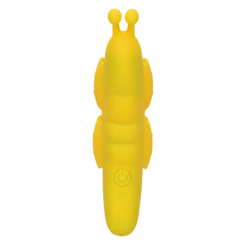 Neon Vibes The Butterfly Vibe Yellow Silicone Finger Teaser with 10 Functions and USB Rechargeable Finger Stimulator