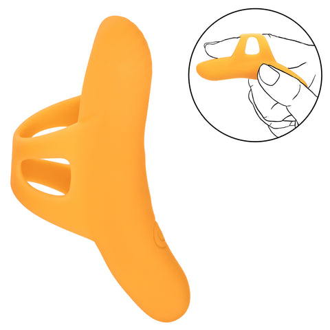 Neon Vibes The Pleasure Vibe (Orange) – Rechargeable Ergonomic Finger Vibrator with 10 Functions > Vibrators > Finger Vibrators