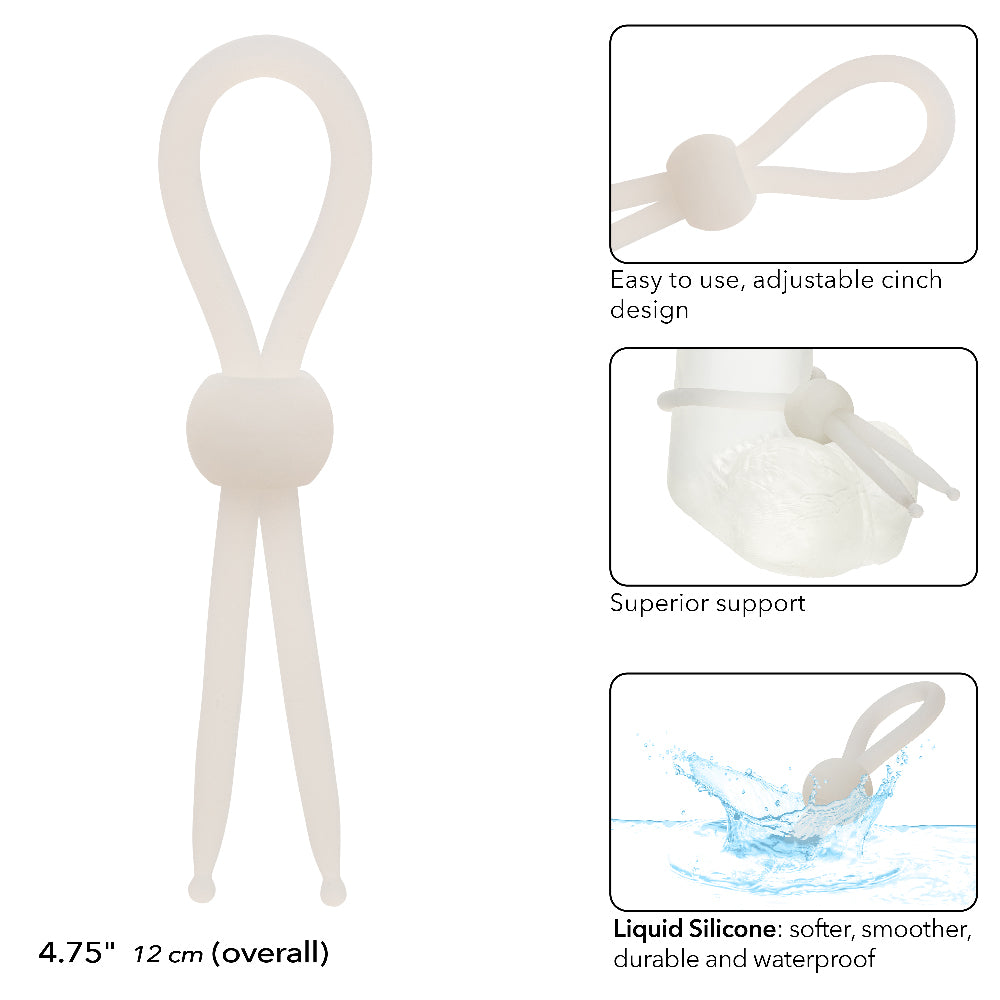 Alpha Liquid Silicone Lasso Natural Stretchy Adjustable Ring Enhancer COCK RINGS