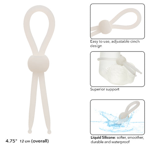 Alpha Liquid Silicone Lasso Natural Stretchy Adjustable Ring Enhancer COCK RINGS