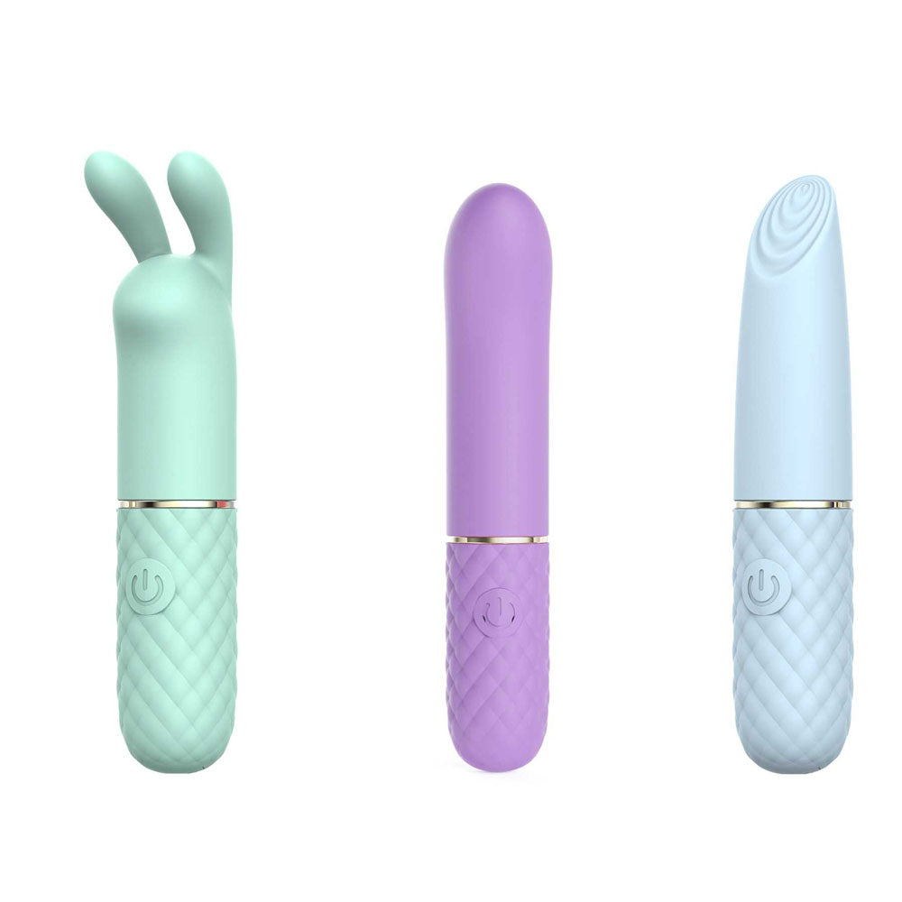 Adam & Eve Triple Pleasures Set – USB Rechargeable Vibrators Set of 3 VIBRATORS