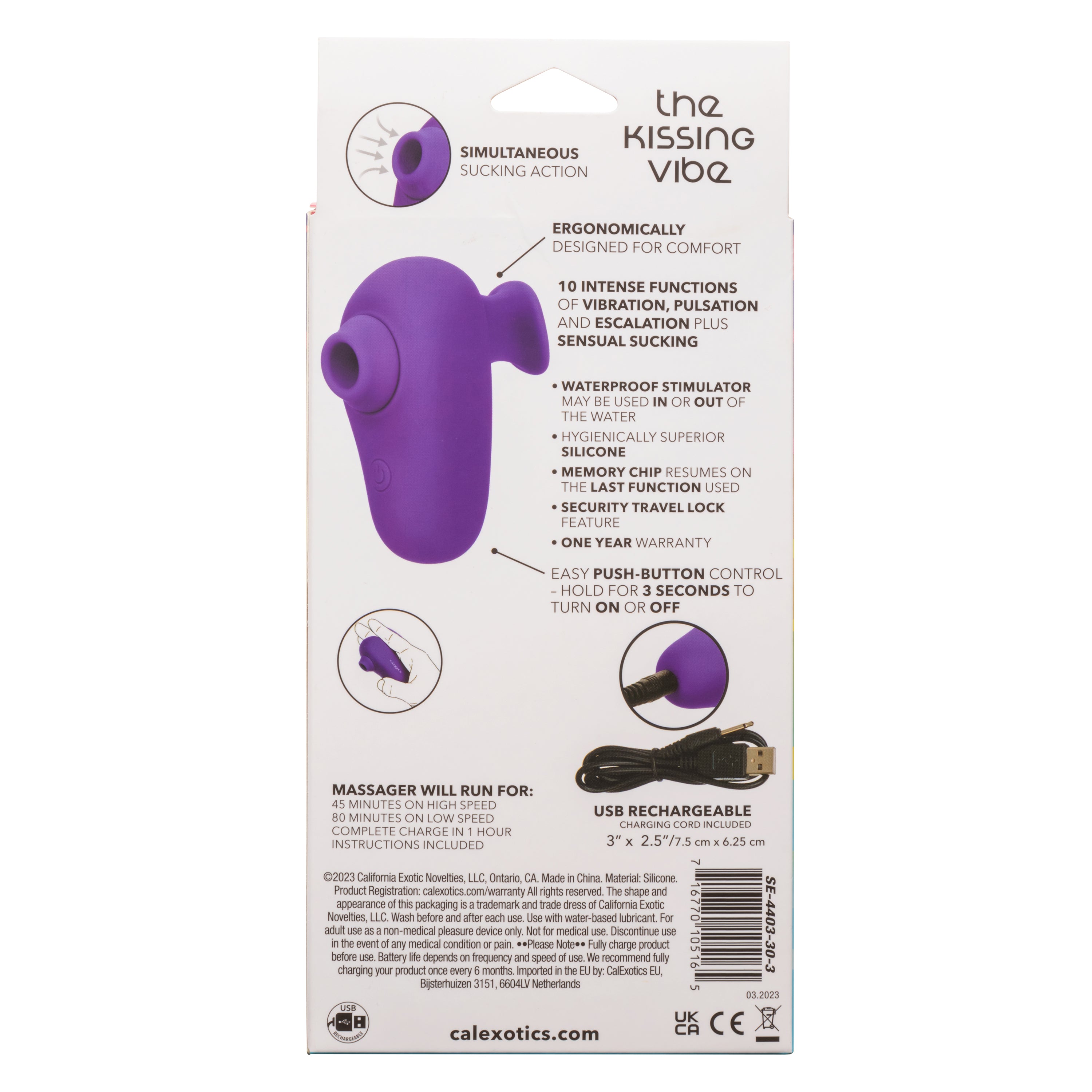 Neon Vibes The Kissing Vibe Purple Silicone Handheld Massager with 10 Functions and Rechargeable > Vibrators > Finger Vibrators