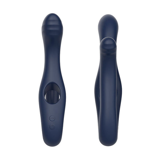 Adam & Eve TWISTED TEMPTATIONS Bendable Vibe - Navy  22.4 cm USB Rechargeable Bendable Dual Vibrator