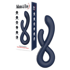 Adam & Eve TWISTED TEMPTATIONS Bendable Vibe - Navy 22.4 cm USB Rechargeable Bendable Dual Vibrator Blue VIBRATORS
