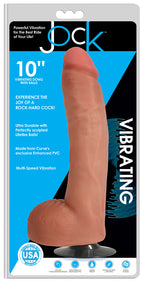 Jock 10 Inch Vibrating Dong With Balls Vanilla Color Default Title > Dildos > Large Dildos