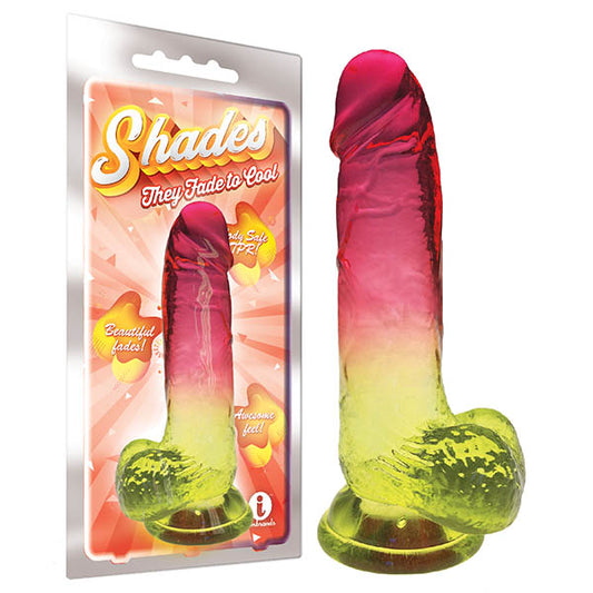Shades 8'' Jelly TPR Dong - 20.3 cm Dong Pink DONGS