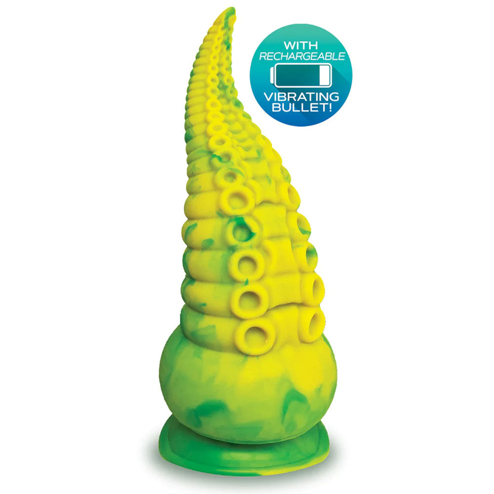 Alien Nation Octopod (Yellow/Green) – USB Rechargeable 22.9 cm Vibrator Secondary image
