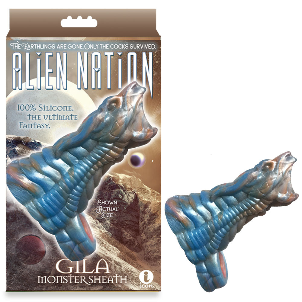 Alien Nation - Gila - Gold 5.5" Inch Penis Sheath Blue > Sex Toys For Men > Penis Sleeves