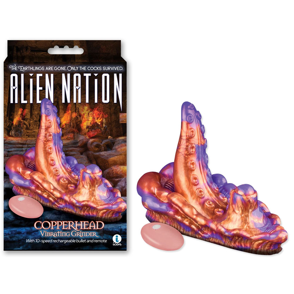 Alien Nation - Copperhead - USB Rechargeable Vibrating Fantasy Grinder Pad with Remote Coloured > Vibrators > Vibrating Pads Main image