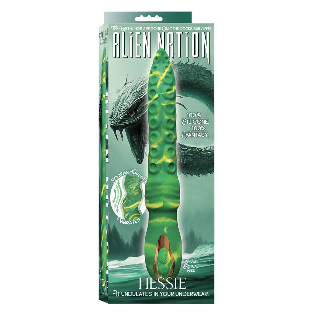 Alien Nation Nessie 10 Inch – USB Rechargeable Squirming Tentacle Vibrator Green > Dildos > Fantasy Main image