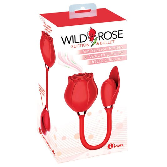 Wild Rose Suction & Bullet -  Air Pulse & Bullet Stimulator