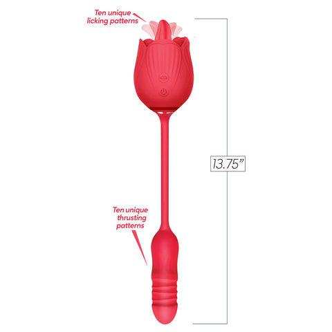 Wild Rose Lick & Thrust - USB Rechargeable Air Pulse Vibrator AIR PULSATION