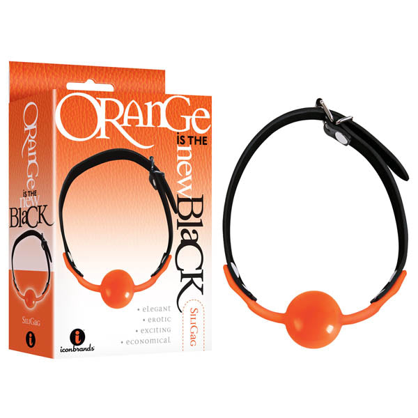 Orange Is the New Black Siligag – Body-Safe Silicone Ball Gag with Faux Leather Straps > Bondage Gear > Gags and Bits