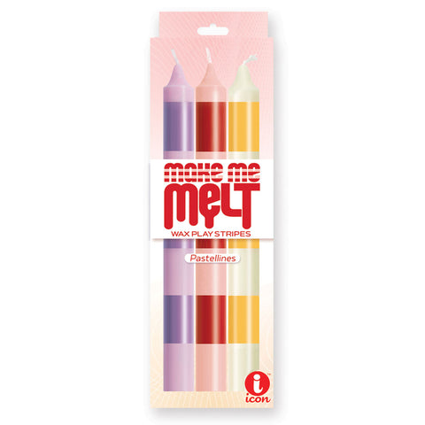 The 9's Make Me Melt Drip Candle 3-Pk - Pastel Drip Candles Drip Candles