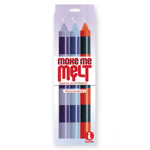 The 9's Make Me Melt Drip Candle 3-Pk, Passionettes 20cm Long Drip Candles
