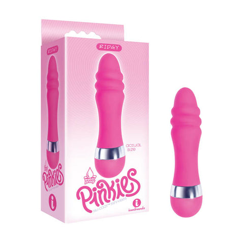 The 9's Pinkies Ridgy 11.4 Centimeter 4.5 Inch Vibrator Pink > Vibrators > Mini Vibrators