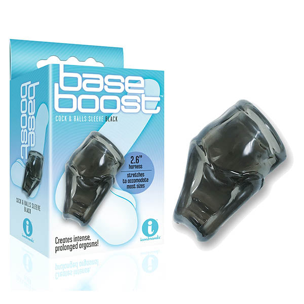 The 9's Base Boost (Black) – Body-Safe Cock and Ball Sleeve Default Title > Cock Ring > Sling Main image