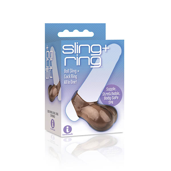 The 9's Sling and Ring – Soft Flexible Cock and Balls Ring Black > Cock Ring > Sling