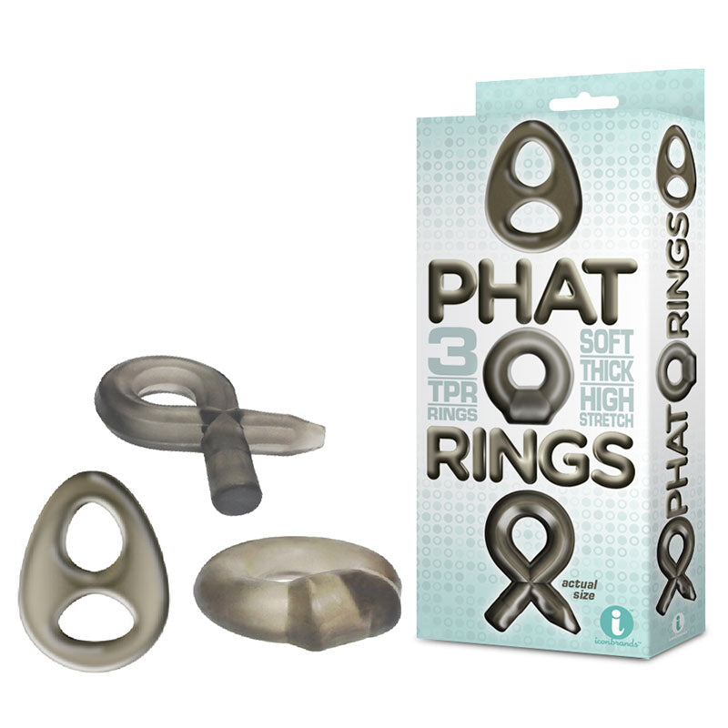 Phat Rings Smoke Cock Rings Set of 3 > Cock Ring > Sets