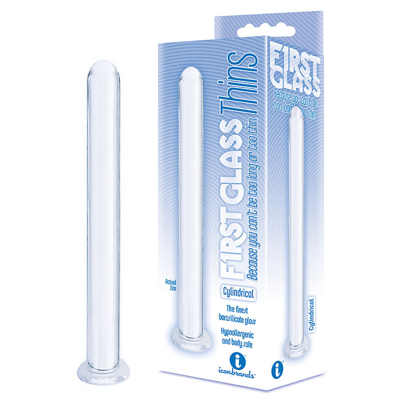 The 9's First Glass Thins, Clyndrical -  Glass 17.8 cm Dildo