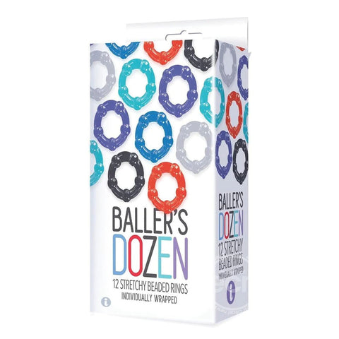Baller's Dozen - 12 Beaded Cock Rings Multi COCK RING Set
