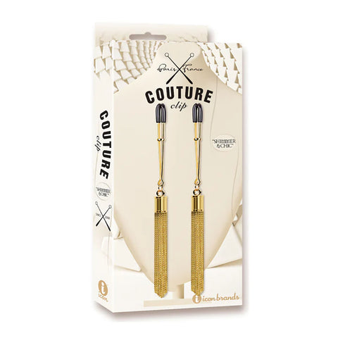 Couture Clip Atelier Elysee Nipple Clips Shimmer and Chic Gold Nipple Clips
