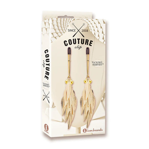 Couture Clip Atelier Elysee Nipple Clips Golden Harvest Gold Nipple Clips