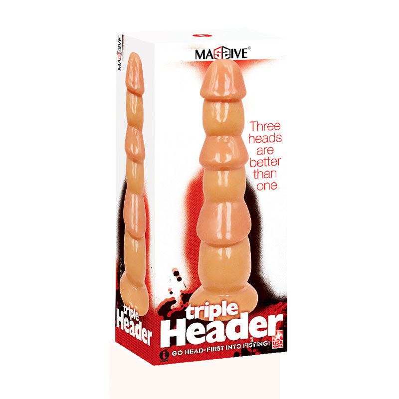 Massive Triple Header Flesh – Large Silicone Dildo > Dildos > Oversized Toys