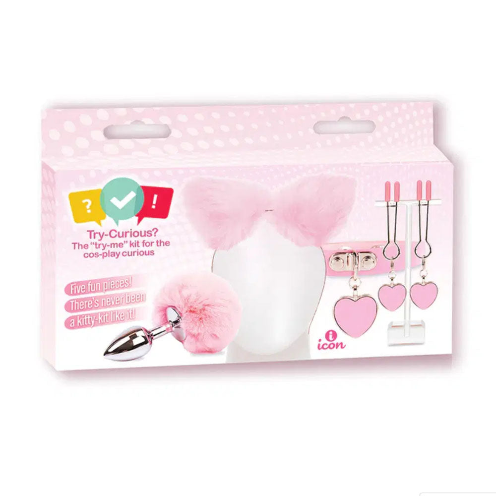 Try Curious Kitty Kit (Pink) – Cosplay 5 Piece Erotic Toy Set Pink > Sex Toys > Sex Kits