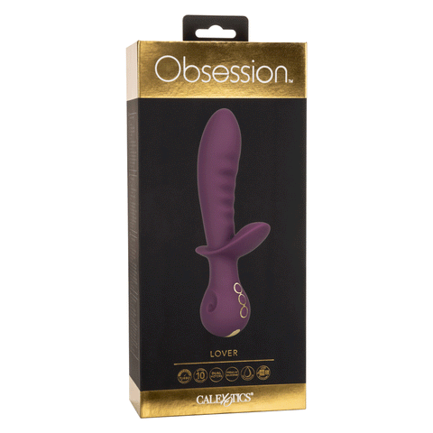 Obsession Lover Turbo-Charged Dual Vibrator in Purple with 10 Vibration Functions and Waterproof Silicone Design Vibrators - G Spot