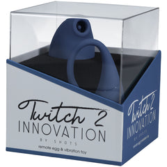 Twitch 2 - Dual Pleasure Female Stimulator and Insertable Egg - Blue