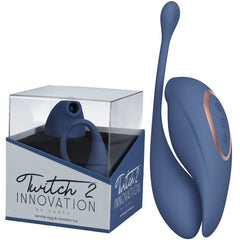 Twitch 2 - Dual Pleasure Female Stimulator and Insertable Egg - Blue