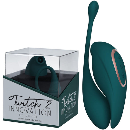 Twitch 2 - Dual Pleasure Female Stimulator and Insertable Egg - Green