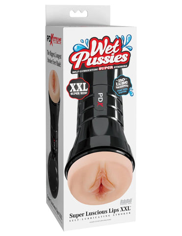 Pdx Wet Pussies Super Luscious Lips XXL Vagina Stroker Beige Strokers - Manual