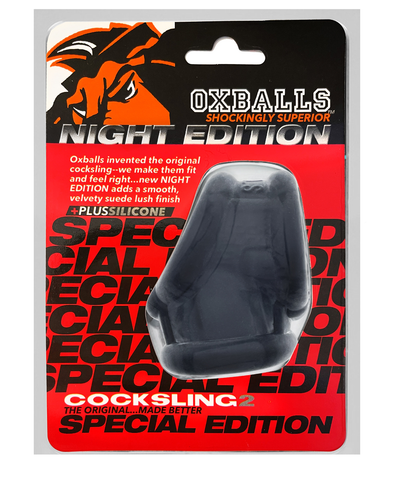 OXBALLS COCKSLING-2 Cocksling Plus Silicone Special Edition Night – Superior Comfort and Durability Black COCK RINGS Sling