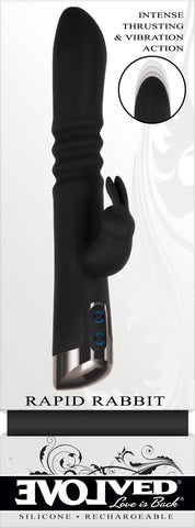 Evolved Rapid Rabbit 25.4 cm Thrusting Vibrator > Vibrators > Ladies > Rabbit Multi