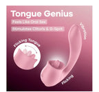 Satisfyer Tongue Genius – USB Rechargeable Flexible Silicone Clitoral and Insertable Vibrator > Sex Toys For Ladies > Clitoral Vibrators and Stimulators
