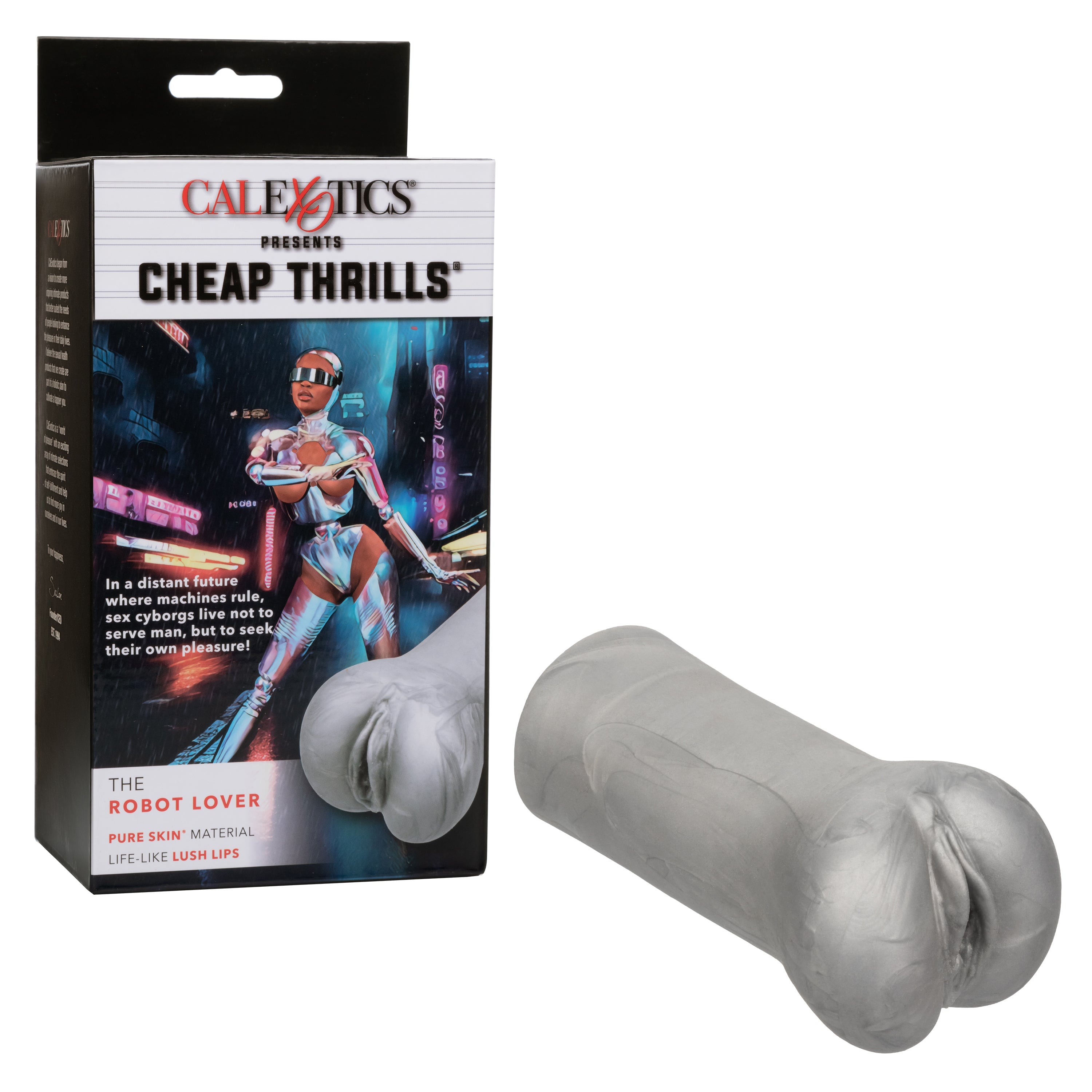 Cheap Thrills The Robot Lover Realistic Gray Masturbator with Pure Skin Material and Textured Interior Strokers - Fantasy