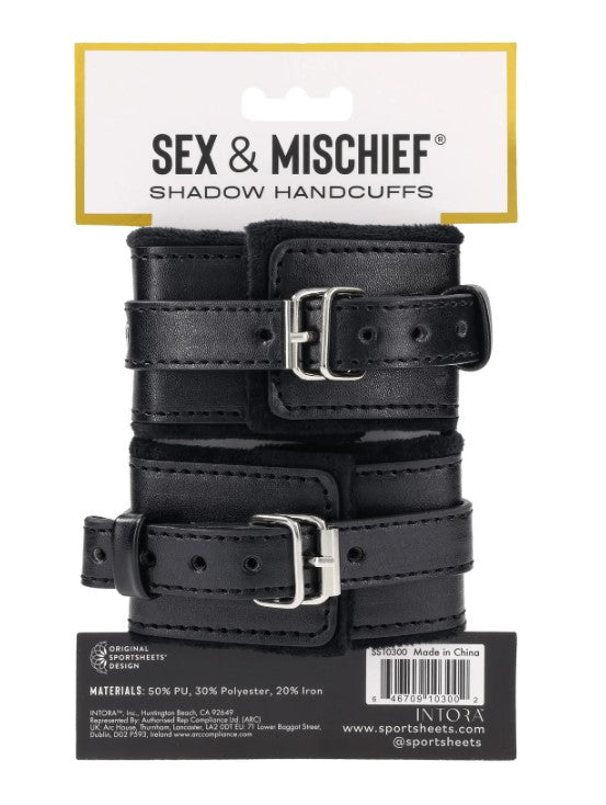 Shadow Handcuffs – Faux Leather Restraint Handcuffs Secondary image