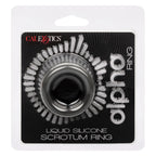 Alpha Liquid Silicone Scrotum Ring Ultra Stretchy Soft Black Enhancer > Cock Ring > Single
