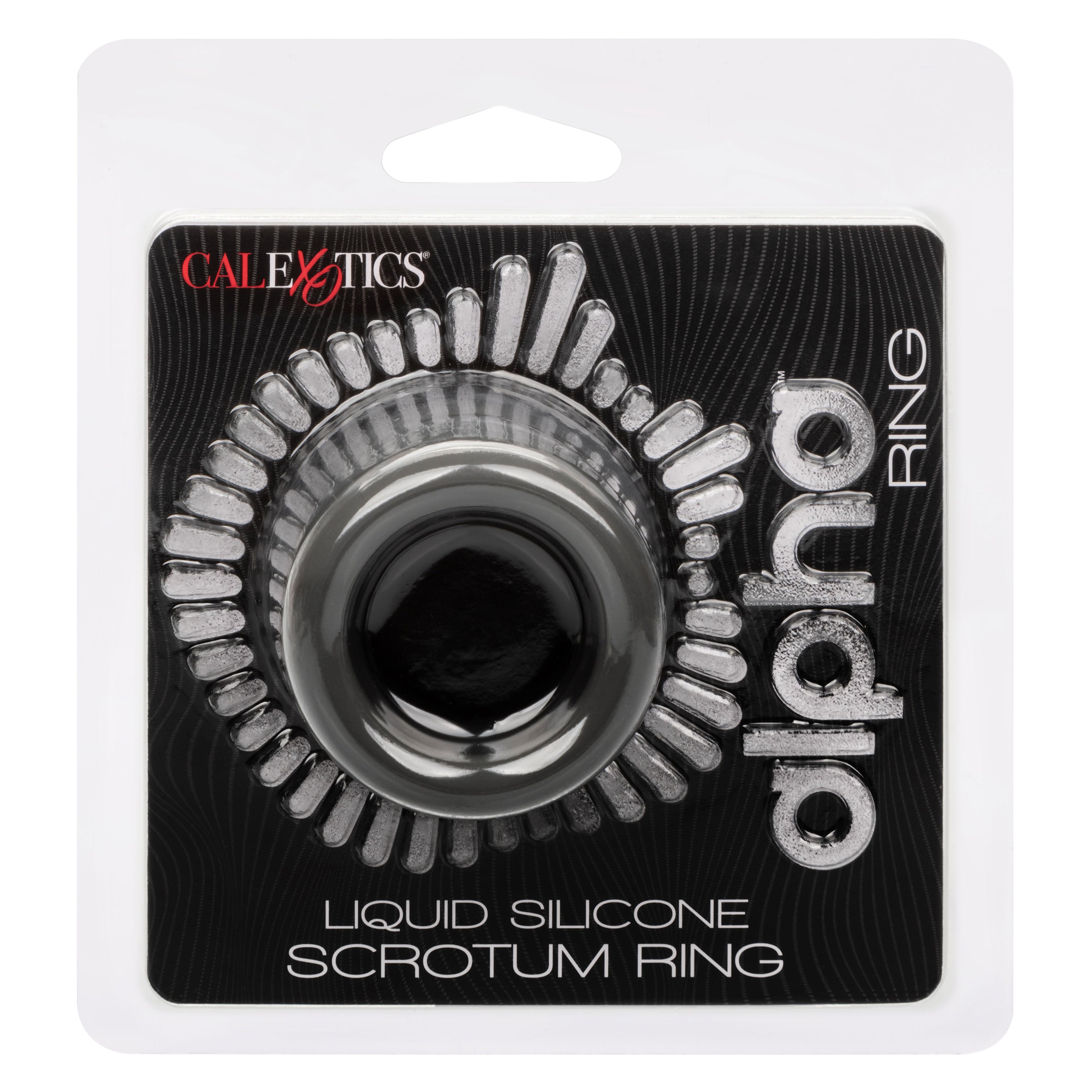 Alpha Liquid Silicone Scrotum Ring Ultra Stretchy Soft Black Enhancer > Cock Ring > Single