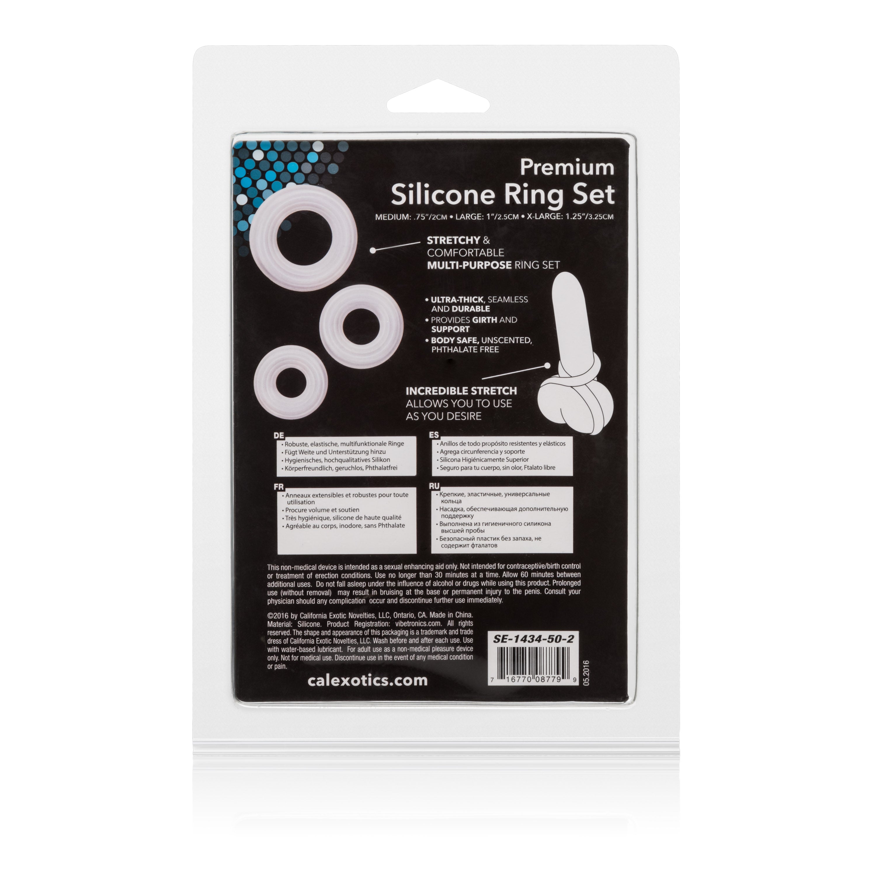 Premium Clear Silicone Ring Set - Medium, Large, XL Sizes > Cock Ring > Sets