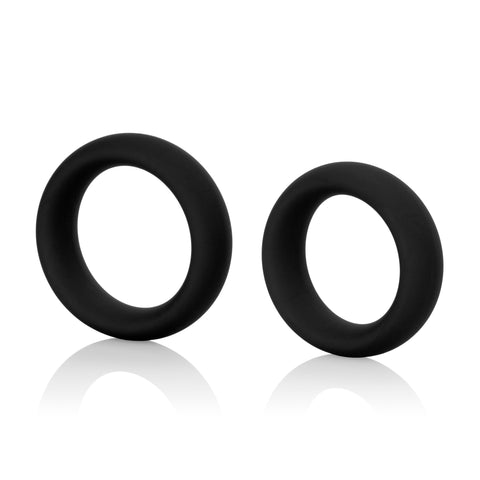 Colt Silicone Super Rings Black Erection Enhancers Set of Two COCK RING Set