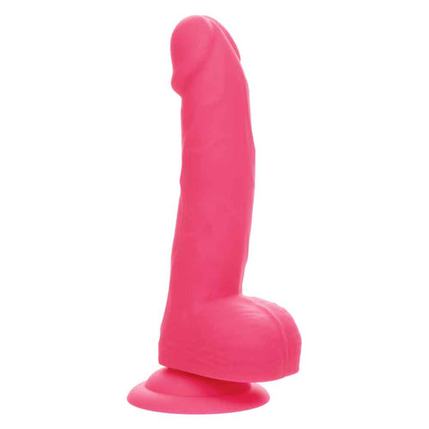 Neon Silicone Studs 6 Inch 15.25 cm Pink Silicone Dildo With Suction Cup Base DONGS