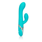 Enchanted Lover Vibrating Massager with Rotating Beads and Clitoral Stimulator in Teal Silicone > Vibrators > Ladies > Rabbit